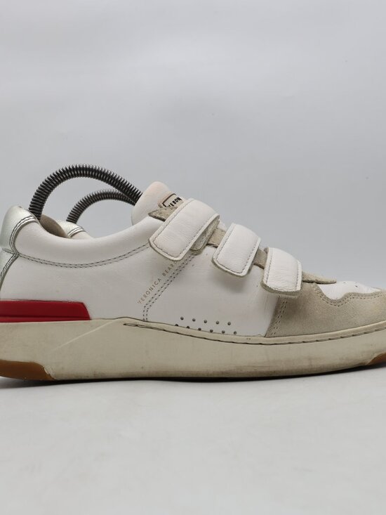 Veronica Beard Tizi Mix-Leather Women's Size  9 M Low-Top Sneakers White - Picture 2 of 12